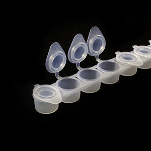 Mini pots de peinture en plastique transparent avec couvercles, contenants vides pour peinture et eau, pour le mélange de vernis à ongles - Product Image 2