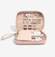 Sac de rangement de câbles, sac de rangement en cuir de luxe pour accessoires électroniques sac de rangement de données