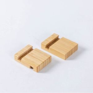 Handcrafted Bamboo Smartphone <b>Stand</b> | High Quality Holder for Mobile Phone <b>Tablet</b> | Custom Logo Printing for Corporate Gifts - Product Image 6