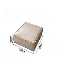 Canapé modulaire en velours côtelé gris foncé, compressé sous vide, sans cadre, canapé en tissu lavable expédié en boîte pour petit appartement