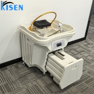 KISEN Precio Mayorista Lavacabezas para Spa con Tanque de Agua Extraíble de 60L, Lavabo para Salón, Tazón para Lavar el Cabello, Mobiliario de Salón con LED - Product Image 5