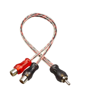 Factory wholesale <b>car</b> audio signal Y-splitter 1-to-2 male-to-female copper RCA cable transparent color - Product Image 1