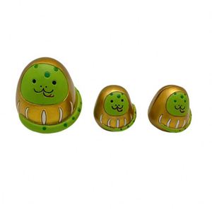 Muñecas Daruma Japonesas Pintadas a Mano, Adornos Navideños, Figuras de Animales del Zodiaco 3D, Mini Figuras de Serpiente, Imanes de Resina Personalizados, Estilo Japandi - Product Image 1