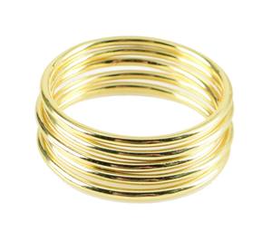 Anillos de joyería chapados en oro de 18K para mujer, nudillos finos apilables de Plata de Ley 925 - Product Image 1