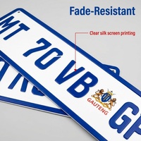 Plaques d'immatriculation vierges innovantes en aluminium réfléchissant pour sublimation, vente en gros d'usine, pour la décoration de voitures et les plaques d'immatriculation sud-africaines