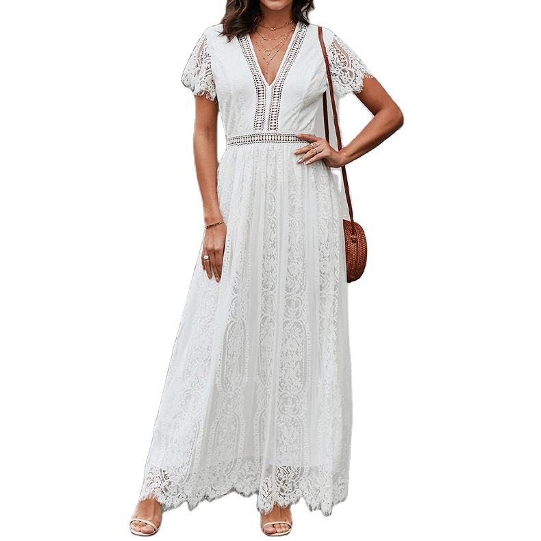 Wholesale White Laser Cut Dress Elegant Design, Made of Silk | Alibaba.com