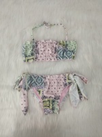 Maillot de bain pour enfant Bikini personnalisé pour enfants Maillot de bain pour tout-petits Maillots de bain pour filles Rash Guard Maillots de bain pour enfants à manches longues et à volants