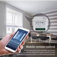 Mini Módulo de interruptor de cortina inteligente WiFi RF433 Tuya Smart Life para persiana enrollable eléctrica Motor de persiana funciona con Alexa Google Home