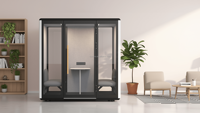 Cabine de bureau moderne Comine SilentBox 2026, isolation acoustique, cabine téléphonique, verre trempé de 6 mm pour immeuble de bureaux, villa, salon