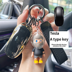 Cao cấp pha lê móc chìa khóa xe thẻ chìa khóa bảo vệ trường hợp <span class=keywords><strong>modelly</strong></span> cho Tesla - Product Image 4