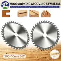 Lame de scie circulaire industrielle en carbure de tungstène TCT soudée haute fréquence 200 mm 36 dents pour rainurage et découpe du bois sur défonceuse