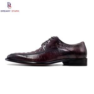 Chaussures habillées décontractées pour hommes en cuir véritable à lacets, mocassins et richelieus, à motif spécial pour affaires et mariages - Product Image 4