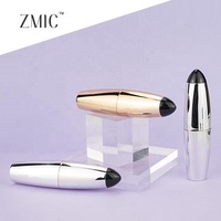 Tube de rouge à lèvres magnétique vide de 3 ml, tube de baume à lèvres rechargeable, emballage en forme de balle argenté/doré, étui à rouge à lèvres personnalisé pour le maquillage