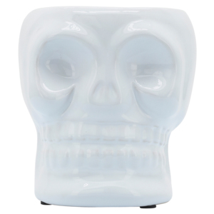 Vaso in ceramica a forma di teschio bianco, vaso decorativo per fiori, per soggiorno, camera da letto, ufficio, decorazioni per la casa, stile contemporaneo - Product Image 1