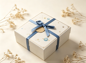 Rigid lid and base gift <b>box</b> made of high quality cardboard with die cutting lamination and gold stamping process - Product Image 2