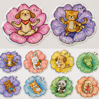 Pegatinas de Vinilo Personalizadas con Logotipo, Holográficas, Resistentes al Agua, Autoadhesivas, Diseño de Pegatinas de Dibujos Animados, Impresión de Pegatinas con Corte Individual