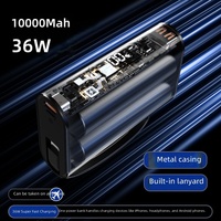 Kit de batterie externe portable DIY compact en alliage d'aluminium à charge rapide 10 000 mAh 22,5 W avec batterie 21700 pour mobile