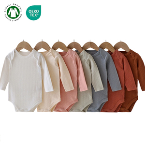 ชุดรอมเปอร์เด็กแขนยาวแบบติดกระดุม ชุดบอดี้สูทเด็กทารก - Product Image 1