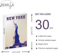 Ensemble de cartes postales de voyage pour l'envoi - 30 cartes postales assorties, lot de cartes postales variées pour étudiants et filles, 4x6 pouces