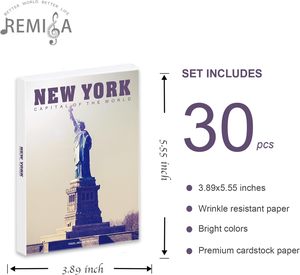 Ensemble de cartes postales de voyage pour l'envoi - 30 cartes postales assorties, lot de cartes postales variées pour étudiants et filles, 4x6 pouces - Product Image 3