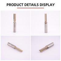 Mata Bor Router TCT untuk Pintu Kabinet, Alat Pemotong Lurus 6Mm, End Mill untuk Kayu atau Pekerjaan Kayu