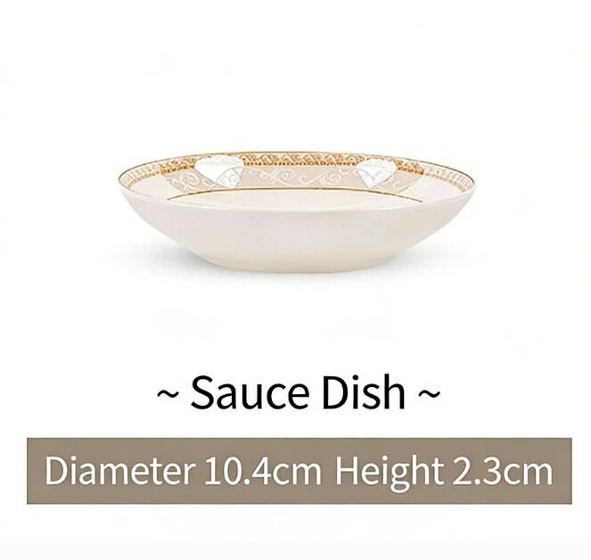 Gold sauce dish