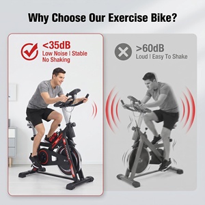 Vélo de spinning d'intérieur pour entraînement cardio à domicile avec écran et volant d'inertie de 6 kg - Product Image 5