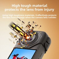 Accessoires d'objectif à clipser en verre optique panoramique pour caméra sportive Insta360 X3, protection PC haute transparence