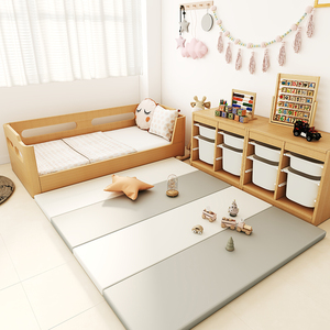 Letto per bambini in legno, Multi-funzionale bambino modulare piattaforma Guardrail letto, ragazzi e ragazze 'letto in legno massiccio - Product Image 4