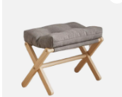 Foldable Foot Stool Ottoman Rest with Bamboo X Legs Folding <strong>Small</strong> Padded for Bedroom Living Room, <strong>Footstool</strong> for Chair Couch - Product Image 6