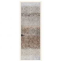 Porte à battants en verre dépoli et étroit, en aluminium, sur mesure