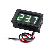 YOURMESTUIDO YRDOX-0037 3-Wire 0.56-Inch Mini Digital Voltmeter Tester DC 0-30V LED Display Gauge Merah/Hijau/Biru Mobil Otomatis