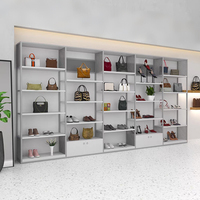 Présentoir en acier inoxydable haut de gamme pour chaussures et sacs étui de présentation présentoir de stockage de magasin en gros