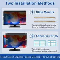 Protection d'écran anti-espion double face 43 pouces 16:9 pour ordinateur de bureau ViewSonic avec bureau partagé et télétravail