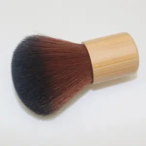JDK Wholesale Custom Kabuki Makeup Brushes Eco Friendly Cosmetic Brushes Private Label Wooden Bamboo Powder Brush Makeup