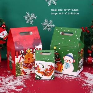 Joyeux Noël et Bonne Année, sac en papier kraft pour bonbons, boîte cadeau avec friandises DIY pour les fournitures de fête - Product Image 4