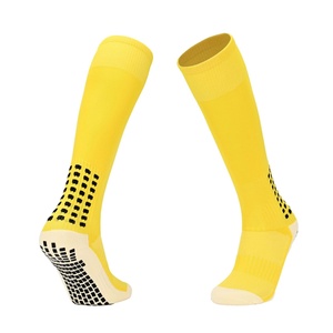 Chaussettes de sport professionnelles personnalisées en jacquard et avec logo pour jeunes, respirantes, antidérapantes, avec semelle en tissu éponge pour le football - Product Image 3