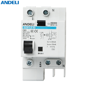 ANDELI автоматические выключатели DZ47LE-<span class=keywords><strong>63</strong></span> 1P + N, миниатюрный автоматический выключатель - Product Image 3