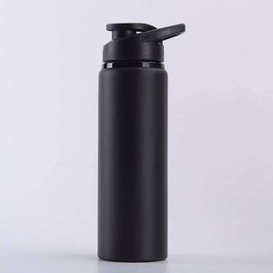 Vaso Térmico de Acero Inoxidable, Color Negro y Azul, Diseño Minimalista con Tapa, Botella de Agua de Viaje, Termo de Doble Pared - Product Image 3