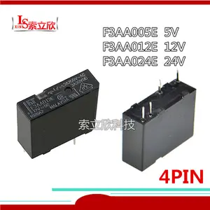 חדש חדש חם סט ממסר פתוח בדרך כלל 4PIN 3A/5A 5V 12V 24V F3AA005E F3AA012E F3AA024E ממסר חדש מקורי