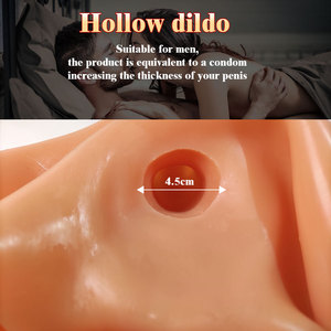 Dildo creux 18*4cm 756g pour augmenter la taille du pénis, Dildo artificiel à porter, Culotte en silicone, Jouets sexuels pour hommes et couples - Product Image 4