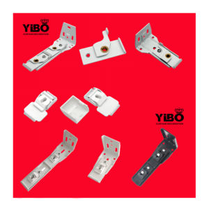 Soportes de fijación dual de 160mm, soporte de riel, pista de cortina de hierro, soporte de pared de techo para riel de pista de cortina plegable de onda S - Product Image 1