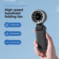 Ventilateur à brume d'eau pliable rechargeable avec écran numérique, mini ventilateur sans pales, ventilateur électrique à faible bruit