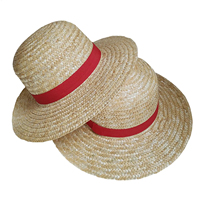 Sombrero de Paja Natural de Anime Luffy, Sombrero de Cosplay, Accesorios para Actuaciones, Disfraz para Fiestas, Sombreros de Paja Amarillos de Verano para Fanáticos Jóvenes