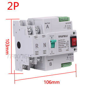 MCB-type automatische dubbele stroomvoorzieningsschakelaar 2P 100A ATS-stroomonderbreker elektrische schakelaar - Product Image 2