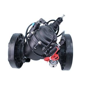 Válvula reductora de presión electromagnética Zanchen de 4 pulgadas con brida y manómetro para control de flujo de agua y aire - Product Image 1