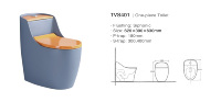 WC monobloc moderne pour villa, à double chasse d'eau, avec siphon, blanc, avec siège en PP, bidet, céramique, à poser au sol, articles sanitaires