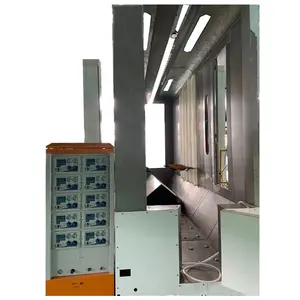 Full Automatic Powder Coating Line For Spray Painting Metal Furniture With Gas Oven And Reciprocator Machine