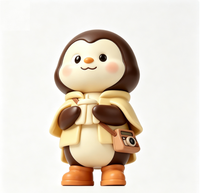 Figurine d'art personnalisée Pingouin en PVC et ABS, Statue de personnage de dessin animé, Fabrication OEM en Chine, Figurine personnalisée pour la vente en gros de produits de marque
