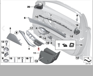 Kit de embellecedores para manija de puerta del lado del conductor, interruptor de ventana, panel de reposabrazos y tirador interior de puerta para BMW F10 F18 OE:<span class=keywords><strong>51417225877</strong></span> - Product Image 3